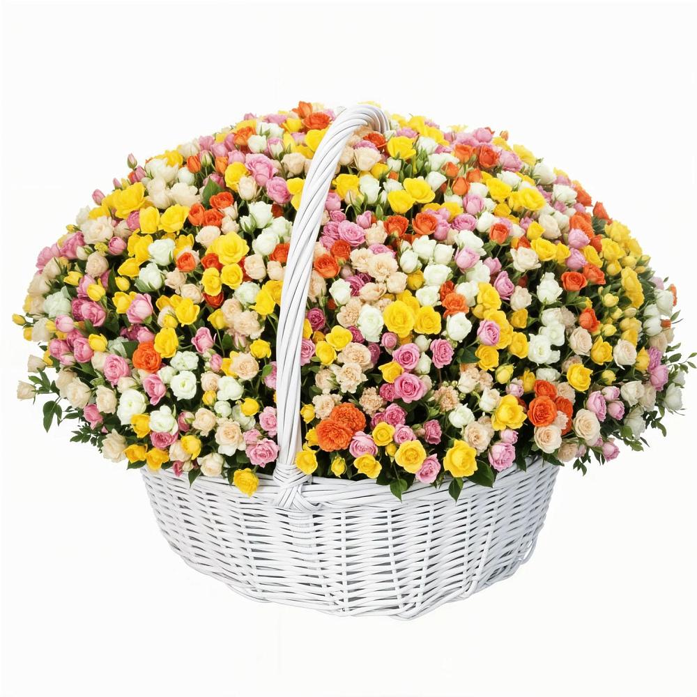 Премиум корзина Кустовых Роз в Акбулаке Премиум букет из: Розы в Акбулаке