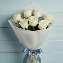 Букет 7 Белых роз Эдлесс Лав #REPLACE_PRED# Акбулаке
