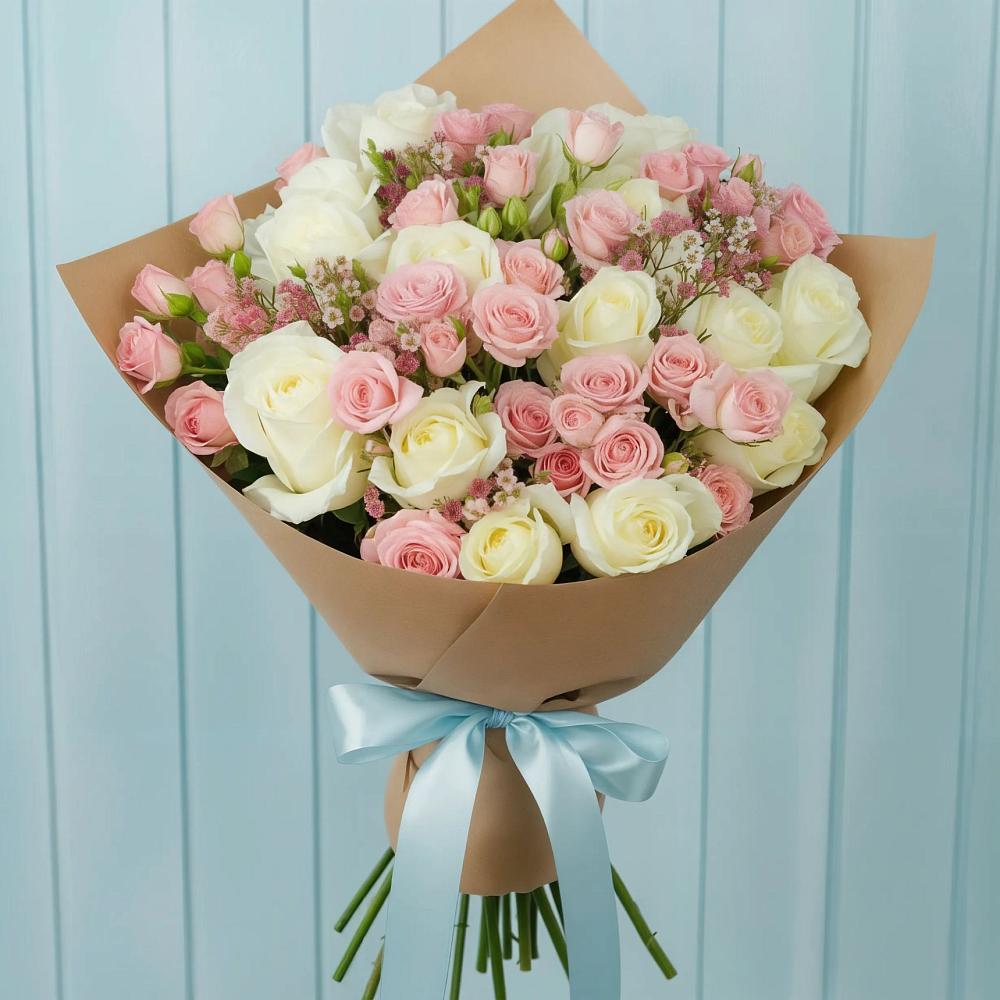 Букет романтичный подарок в Акбулаке Букет цветов из: Розы в Акбулаке