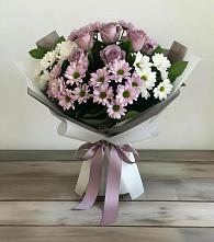 Букет цветов из:  Хризантемы и Розы в Акбулаке