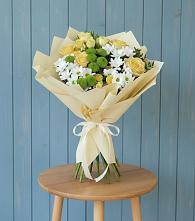 Букет цветов из:  Хризантемы и Розы в Акбулаке