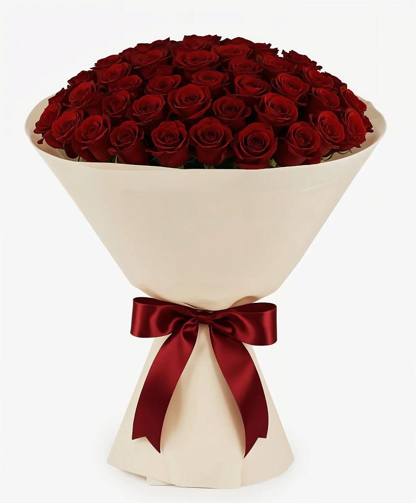 Букет 101 Бордовая роза Блэк Бакарра в Акбулаке