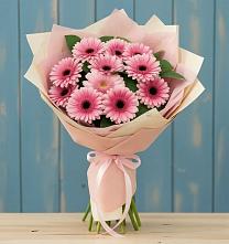 Букет пурпурно-розовый в Акбулаке Букет цветов из:  Герберы в Акбулаке