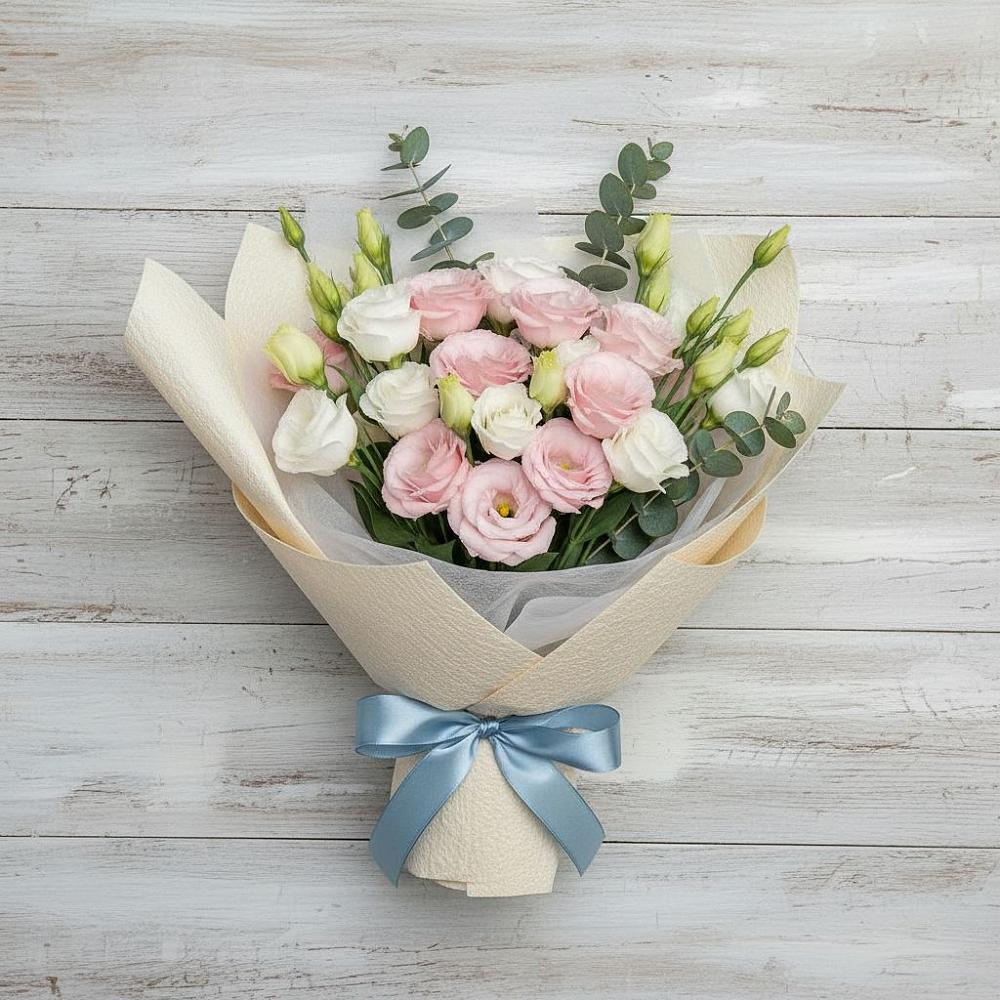 Букет цветов из: Лизиантусы в Акбулаке